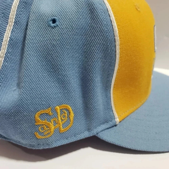 Stall and Dean 7 7/8 Mens Blue/Yellow Fitted Rucker Hat,Street Baseball  Harlem - Picture 6 of 6